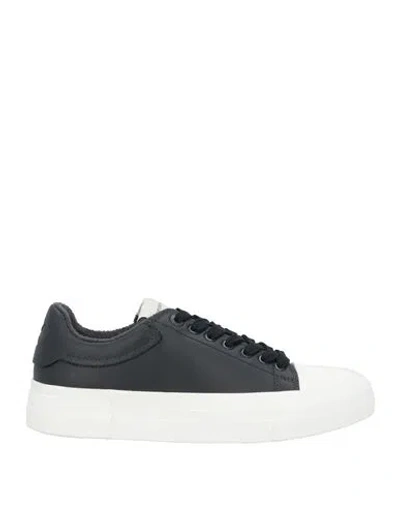 Emporio Armani Man Sneakers Midnight Blue Size 8.5 Soft Leather