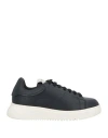 Emporio Armani Man Sneakers Midnight Blue Size 9 Calfskin