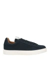 Emporio Armani Man Sneakers Midnight Blue Size 9 Cow Leather