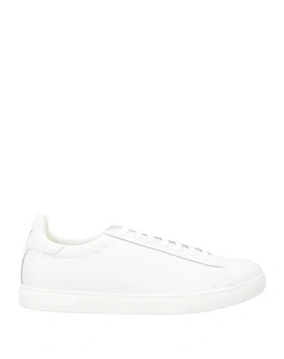 Emporio Armani Man Sneakers Off White Size 13 Cow Leather