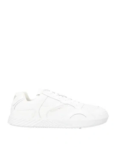 Emporio Armani Man Sneakers White Size 6.5 Cow Leather