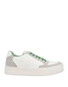 Emporio Armani Man Sneakers White Size 12 Soft Leather In White