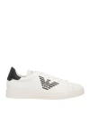 Emporio Armani Man Sneakers White Size 10 Soft Leather
