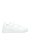 Emporio Armani Man Sneakers White Size 8 Leather