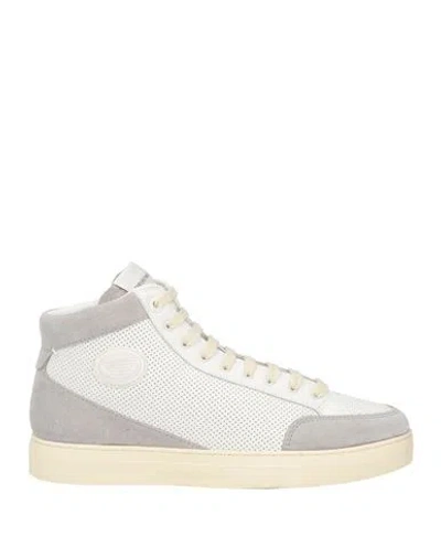 Emporio Armani Man Sneakers White Size 8 Leather