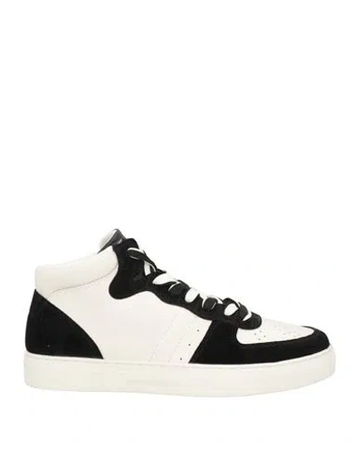 Emporio Armani Man Sneakers White Size 7 Leather, Textile Fibers