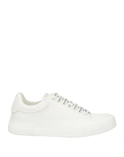 Emporio Armani Men's Leather Sneakers In White