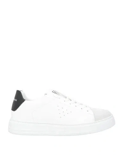 Emporio Armani Man Sneakers White Size 7.5 Calfskin