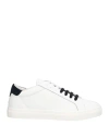 Emporio Armani Man Sneakers White Size 8.5 Calfskin In White