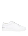 Emporio Armani Man Sneakers White Size 8.5 Leather