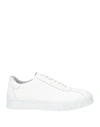 Emporio Armani Man Sneakers White Size 9 Calfskin