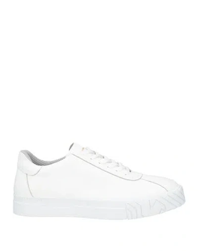 Emporio Armani Man Sneakers White Size 9 Calfskin