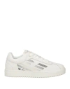 Emporio Armani Man Sneakers White Size 8.5 Cow Leather, Polyester In White