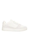 Emporio Armani Man Sneakers White Size 9 Cow Leather, Polyester In White