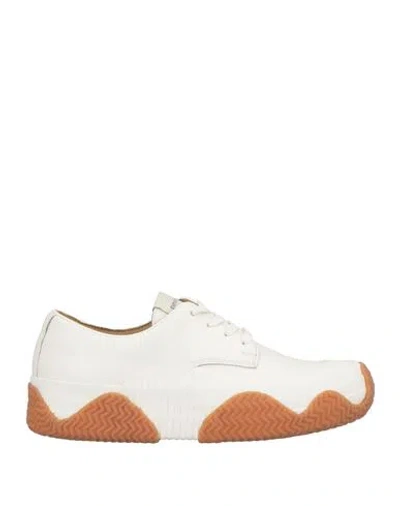 Emporio Armani Man Sneakers White Size 9 Leather