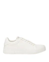 Emporio Armani Man Sneakers White Size 9 Leather