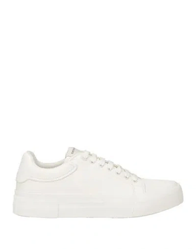 Emporio Armani Man Sneakers White Size 9 Leather