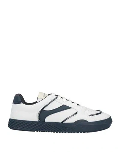 Emporio Armani Man Sneakers White Size 9 Regenerated Leather