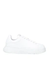 Emporio Armani Man Sneakers White Size 6.5 Leather, Textile Fibers In White