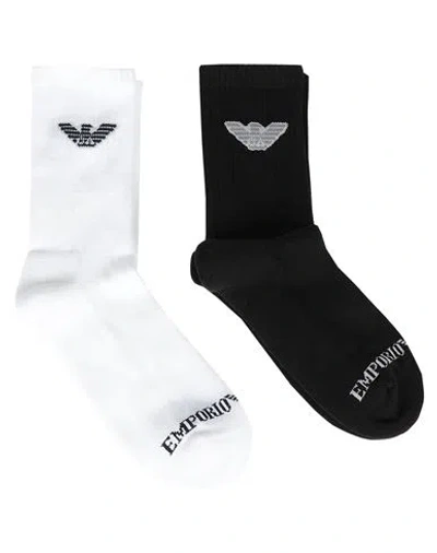 Emporio Armani Man Socks & Hosiery Black Size Onesize Cotton, Polyamide, Elastane In Multi