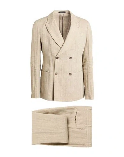 Emporio Armani Man Suit Beige Size 44 Linen