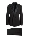 Emporio Armani Long-sleeved Suit Coat In Black
