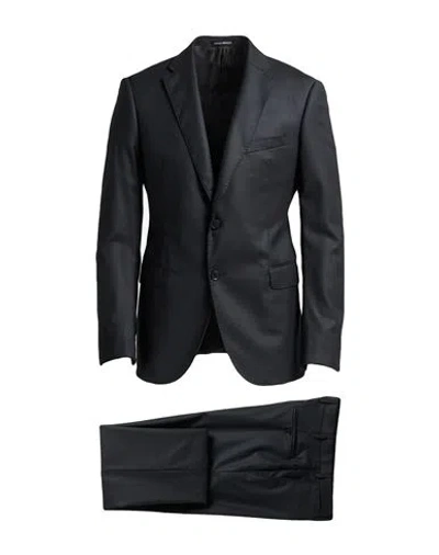 Emporio Armani Man Suit Black Size 44 Virgin Wool, Elastane