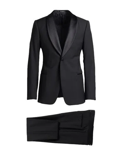 Emporio Armani Man Suit Black Size 46 Virgin Wool