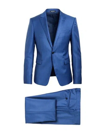 Emporio Armani Man Suit Blue Size 46 Virgin Wool