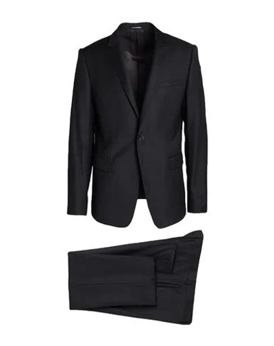 Emporio Armani Man Suit Charcoal Size 44 Virgin Wool In Grey