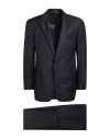Emporio Armani Man Suit Charcoal Size 44 Virgin Wool In Grey