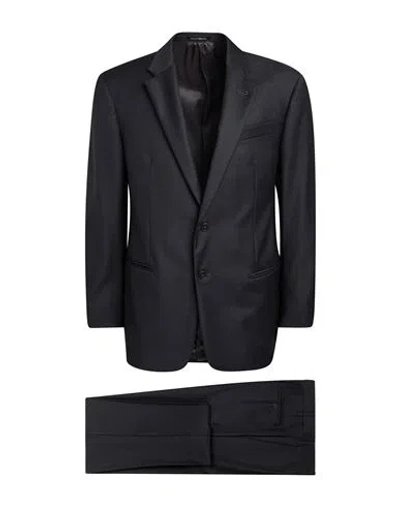 Emporio Armani Man Suit Charcoal Size 44 Virgin Wool In Grey