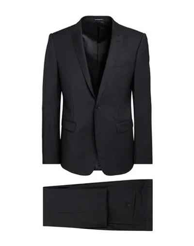 Emporio Armani Man Suit Charcoal Size 48 Wool, Elastane In Grey
