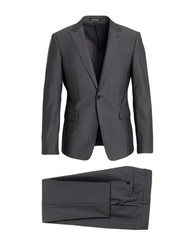 Emporio Armani Man Suit Lead Size 44 Virgin Wool In Grey