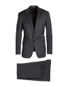 Emporio Armani Man Suit Charcoal Size 48 Wool, Elastane In Grey
