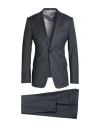 Emporio Armani Man Suit Grey Size 42 Virgin Wool In Blue