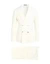Emporio Armani Man Suit Ivory Size 46 Linen In White