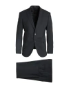 Emporio Armani Man Suit Lead Size 42 Virgin Wool, Elastane In Black