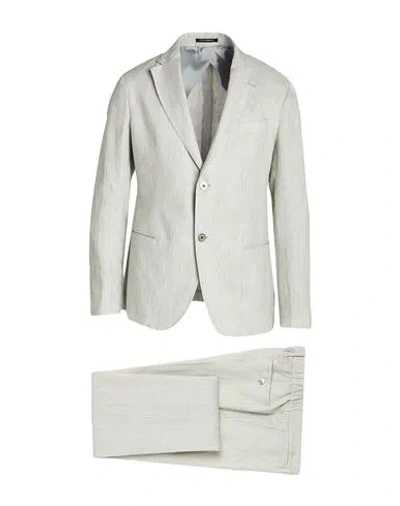 Emporio Armani Man Suit Light Grey Size 44 Linen