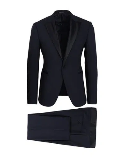 Emporio Armani Man Suit Midnight Blue Size 44 Virgin Wool, Elastane
