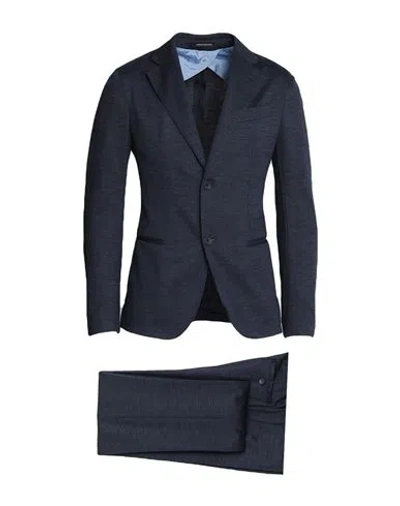 Emporio Armani Man Suit Midnight Blue Size 48 Lyocell, Virgin Wool