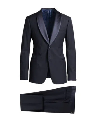 Emporio Armani Man Suit Midnight Blue Size 48 Virgin Wool