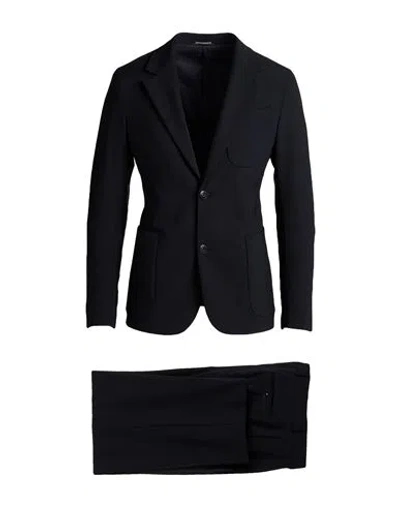 Emporio Armani Man Suit Midnight Blue Size 48 Virgin Wool, Elastane