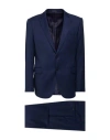 Emporio Armani Single-breasted Virgin Wool Suit In Navy Blue