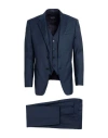 Emporio Armani Man Suit Navy Size 46 Virgin Wool, Polyester, Polyamide, Elastane In Navy