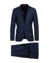 Emporio Armani Man Suit Navy Size 50 Polyester, Wool, Elastane In Navy