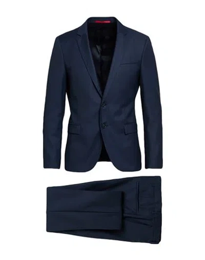 Emporio Armani Man Suit Navy Size 50 Polyester, Wool, Elastane