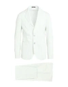 Emporio Armani Man Suit Sky Blue Size 46 Cotton, Viscose, Linen, Silk In Blue