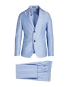 Emporio Armani Man Suit Sky Blue Size 46 Virgin Wool, Lyocell