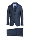 Emporio Armani Man Suit Slate Blue Size 46 Virgin Wool, Lyocell